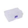 Caja Organizadora de Plástico Transparente Grande de 6 Compartimentos con Tapa para Componentes de Escritorio y Herramientas Pequeñas de Ferretería