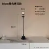 Portavelas Retro Adorno de Hierro Fundido Chino Arte de Hierro Antiguo Lámpara de Aceite Antigua Lámpara de Piso Zen para B&B Lámpara para Sala de Té Estilo Wabi-sabi