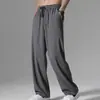 Pantalones Rectos de Seda Helada Transfronterizos para Hombre, Verano Holgados con Caída Casual Modernos Finos de Secado Rápido Deportivos para Adolescentes