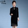 Chen Miaoyan Vestido de Veludo Plus Size Vestido de Mãe Xi Sogra Cheongsam Melhorado Fábrica de Vestidos de Casamento Atacado