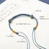 Trenza Sencilla de Cuatro Hilos Semiacabado Cuerda Trenzada Hecha a Mano Cuentas de Transferencia Doradas Duras Pulsera Zodiacal para Hombres y Mujeres Hilo Rojo