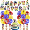 Decoración de Fiesta de Cumpleaños de Blancanieves Bandera Globo Tela de Fondo Inserto para Pastel Suministros para Fiesta de Blancanieves