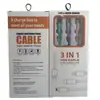 Cable de Carga para Teléfono Móvil Más Vendido Silicona Líquida Uno a Tres Cable de Datos para Teléfono Móvil Fabricante de Regalos Tipo Carga Tres en Uno