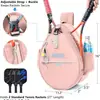 Mochila de Tenis Impermeable de Cuero PU, Bolsa para Raquetas de Tenis para Hombres y Mujeres, Adecuada para Tenis, Bolsa para Raquetas de Bádminton