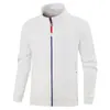 Outono 2025 Equipe Chinesa Roma Seda Fresca Algodão Roupa Esportiva Cor Sólida Cardigã Moletom Jaquetas Tops Masculino e Feminino Personalizado