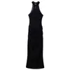 Para Comercio Exterior Transfronterizo Europeo y Americano Ropa de Mujer Aliexpress Más Vendido Verano Cuello Halter Encaje Tejido Vestido Largo