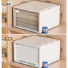 Caixa de armazenamento de plástico tipo gaveta de instalação gratuita, caixa de armazenamento de guarda-roupa doméstico, caixa de armazenamento de roupas combinadas multicamadas, atacado