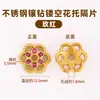 Contas Espaçadoras Quadradas Flor de Aço Inoxidável com Strass para Pulseiras Colares Brincos DIY Acessórios para Pulseiras de Cristal