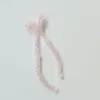 Zhong Chuxi com brincos de laço trançados de contas de cristal rosa acessórios diy brincos doces material feminino atacado
