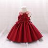 Vestido de Bebê Menina para Mêsversário Vestido de Batismo de Bebê Festa de Aniversário Menina Pequena Princesa