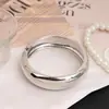 Pulsera Geométrica Redonda de Brillo Metálico de Lujo Ligero Europea y Americana, Pulsera de Moda y Sencilla con Diseño Único de Nicho