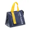 Bolsa Lonchera Aislada de Mano de Gran Capacidad a la Moda Venta al por Mayor Estudiante Simple Impermeable Bolsa Aislada de Papel Aluminio Engrosado Bolsa para Bento
