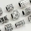 Accesorios transfronterizos DIY de aleación de plata de Xizang tubo recto joyería de plata antigua cuenta espaciadora hebilla de collar hebilla de pulsera hebilla de trenza sucia