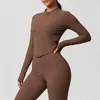 Conjunto de yoga ajustado sin espalda transfronterizo europeo y americano, ropa de fitness de secado rápido, pantalones cortos deportivos de manga corta para correr al aire libre y pantalones de yoga