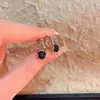 Pendientes de Circonita Negra de Estilo Dulce y Cool Sexy 2025 Nuevos Pendientes Personalizados de Moda Pendientes de Diseño Nicho para Mujer