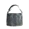 Bolso de Mezclilla Lavado Retro Moda Callejera Americana Bolso de Hombro Gran Capacidad Versátil Estudiante Uso Diario Bolso Cruzado