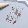 Pendientes serie navideña para mujer plata de ley 925 ambiente navideño Pendientes de campana y copo de nieve personalidad estilo ins joyería para orejas