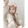 Touca de Bebê Inverno Fofa de Tricô com Proteção para Orelhas para Menina Manter Aquecida 6-12 Meses Touca de Lã À Prova de Vento para Bebês Pequenos