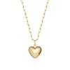 Collar con forma de corazón de burbuja de diseño original para mujer, diseño ligero de lujo de alta gama, estilo europeo y americano, cadena de suéter de amor simple.