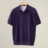 Camisa Polo Tejido de Punto Manga Corta Camisa Polo para Hombre con Diseño de Rayas Antiestripe Estilo Old Money Camiseta de Negocios Verano Fábrica Transfronteriza Venta al por Mayor