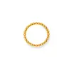 Anillo de acero inoxidable con cuentas redondas, nuevo, transfronterizo, de lujo, chapado en oro real de 18 quilates, joyería al por mayor, venta al por mayor