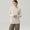 Suéter suave y cómodo de cachemira, nueva colección otoño/invierno 2026, cuello redondo, tejido fino, estilo coreano, corte holgado, adecuado como capa interior o capa base