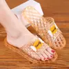 Pantuflas de Verano para Mujer con Cristal para Baño Hogar Interior de Plástico Gelatina Antideslizantes Transparentes Desodorantes Sandalias para Mujer
