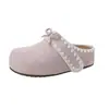 Lindos Zapatos Birkenstock de Suela Gruesa con Delicados Lazos para Niñas, Mocasines Cerrados sin Cordones para Uso en Exteriores