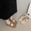 Nuevos zapatos de suela plana con separación de dedos para mujer, zapatos de corte bajo de una sola pieza 2026, cómodos zapatos Mary Jane, estilo retro de moda con correa elástica de suela blanda