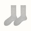 Versión coreana de calcetines de primavera y verano para mujer, calcetines básicos grises apilados, apilados con zapatos de cuero pequeños en el tubo, calcetines sin costuras