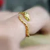 Anillo pequeño de serpiente con textura abierta ajustable estilo chica dulce, cool, hot, fría, elegante, versátil, para hombres y mujeres