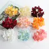 Flor de simulación hortensia proceso de borde quemado materiales hechos a mano DIY accesorios para el cabello combinación Hanfu decoración del hogar flores artificiales