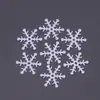 Tecido Embossado Ultrassônico com Pedaços de Glitter em Formato de Floco de Neve Decoração de Natal para Presilhas de Cabelo DIY, Acessórios para Headwear, Cartões de Cumprimento, Capas de Celular