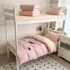 Nuevo Modelo 2026 Conjunto de Tres Piezas Color Sólido Bicolor 100% Algodón para Estudiantes, Compra Única para Dormitorio Universitario Conjunto de Seis Piezas 100% Algodón