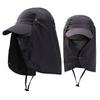 Sombrero de Pesca con Protección Solar para Hombre, Sombrero de Sol de Verano con Protección UV para Exteriores, Cubre-Cara, Plegable, Sombrero de Ciclismo de Secado Rápido