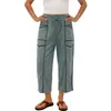 2026 Pantalones Anchos Sueltos para Mujer Amazon Transfronterizos Moda Casual Transpirables Adelgazantes Cintura con Cordón Pantalones Casuales Pantalones de Chándal