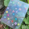 Pegatinas de Uñas con Forma de Flor Coloridas 3D en Relieve Corazón Flor Pegatinas Adhesivas de Arte para Uñas de Dibujos Animados Lindas