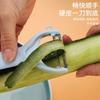 Pelador de patatas y frutas de acero inoxidable para el hogar, cuchillo pelador multifuncional para cocina, raspador de melón al por mayor