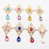 Europeu e americano novo pingente de liga diamante broche barroco personalidade pingente diy acessórios para cabelo brincos em estoque atacado