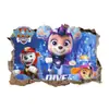Pegatinas de Pared Infantiles Transfronterizas de Comercio Exterior Pegatinas Autoadhesivas de Decoración para Habitación Infantil de Dibujos Animados 3D Patrulla Canina