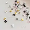 Mini Joyas de Aleación con Forma de Lazo para Uñas Estilo Exquisito de Lujo Ligero Lazo de Uñas Diamante Decoración Tridimensional Simple Venta al Por Mayor