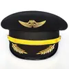 2026 Chapéus de Capitão Personalizados para Uso Doméstico e Internacional, Chapéus de Aviação Personalizados de Alta Qualidade para Pilotos Homens e Mulheres, Chapéus de Uniforme de Capitão Personalizados
