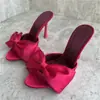Zapatos de mujer elegantes de comercio exterior europeo y americano, nuevo modelo de verano 2026, sandalias de tacón alto con tira de lazo de satén y tacones finos