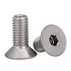 Acero inoxidable 304/316 cabeza plana avellanada hexagonal tornillo hueco tornillo roscado para lámpara hueca M2.5-M16