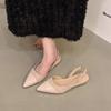 Zapatos Versátiles de Estilo Hada de Punta Primavera y Verano Nuevo Estilo Estilo Francés Costuras de Calidad del Aire Suela Suave Sandalias con Puntera que No Cansan