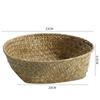 Cesta de Armazenamento Trançada de Capim Marinho Natural Cesta para Gengibre e Alho de Cozinha tamanho pequeno Redonda Caixa para Itens Diversos de Entrada e Mesa