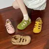 Sandalias Tejidas de Punta Cerrada con Suela Gruesa que Aumentan la Altura Interior para Mujer, Adecuadas para Uso en Exteriores, Nuevos Zapatos Romanos Huecos Transpirables Primavera/Verano 2026