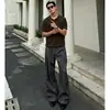Pantalones rectos de color liso, estilo minimalista americano de alta gama, con caída, para hombre, para primavera y otoño, pantalones versátiles de alta costura, sin planchar, de largo completo