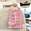 Caixa de Lenços para Carro Personalizada pelo Fabricante Bolsa Criativa para Pendurar no Banco Traseiro do Carro Caixa de Lenços para Carro Multifuncional Fofa