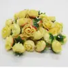 Ponto 3cm Cabeça Pequena de Rosa com Folhas, Arco de Casamento, Caixa de Doces de Casamento, Decoração de Bolo, Material para Guirlanda Feita à Mão e Acessórios de Cabelo